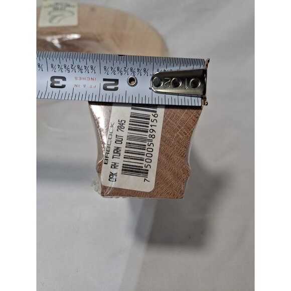 Babcock Stair Handrail 4-7/8” Fitting Right-Hand Turnout Wood Oak Unfinished - Picture 6 of 7